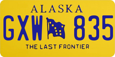 AK license plate GXW835