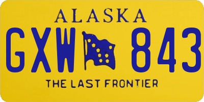 AK license plate GXW843