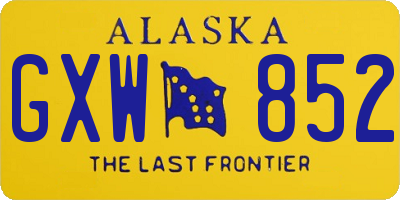 AK license plate GXW852