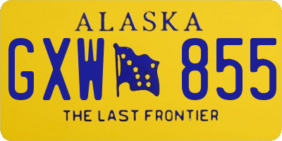 AK license plate GXW855