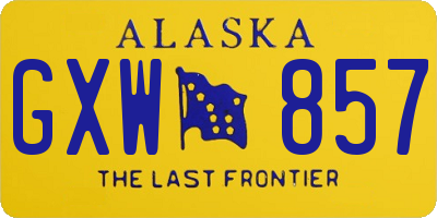 AK license plate GXW857