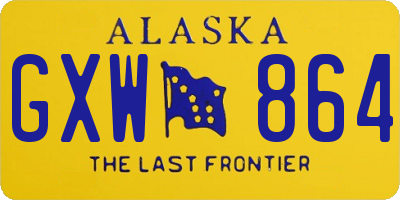 AK license plate GXW864
