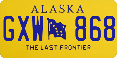 AK license plate GXW868