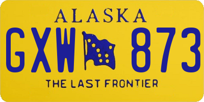 AK license plate GXW873