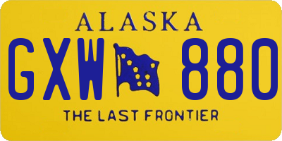 AK license plate GXW880