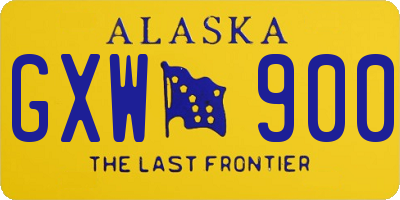 AK license plate GXW900