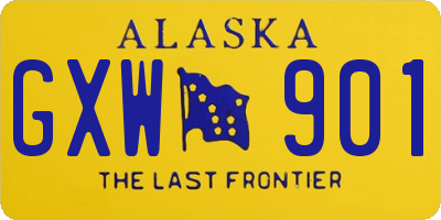 AK license plate GXW901