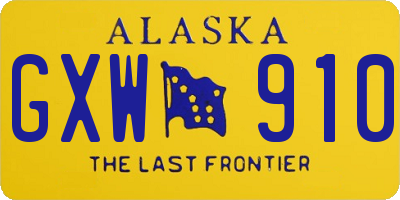 AK license plate GXW910