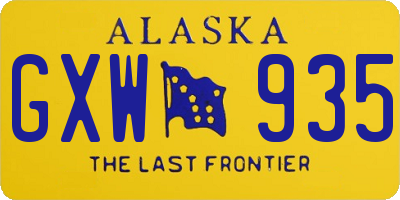 AK license plate GXW935