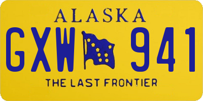 AK license plate GXW941