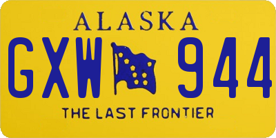 AK license plate GXW944