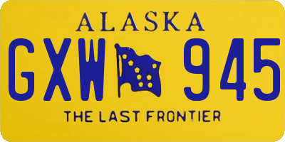 AK license plate GXW945