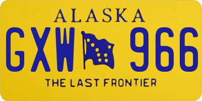 AK license plate GXW966