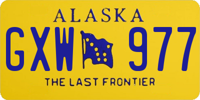 AK license plate GXW977