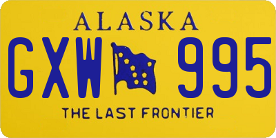 AK license plate GXW995
