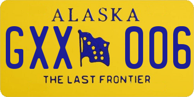 AK license plate GXX006