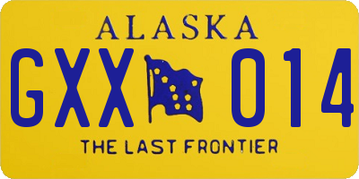 AK license plate GXX014