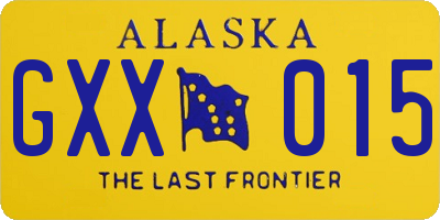 AK license plate GXX015
