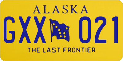 AK license plate GXX021