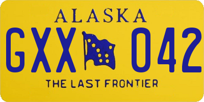 AK license plate GXX042