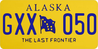 AK license plate GXX050