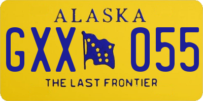 AK license plate GXX055