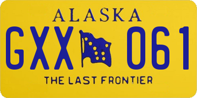 AK license plate GXX061