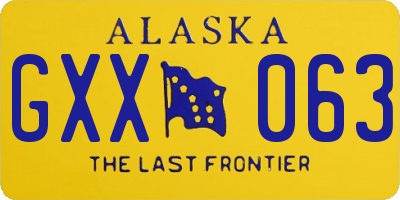 AK license plate GXX063