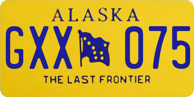 AK license plate GXX075