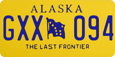 AK license plate GXX094