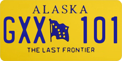 AK license plate GXX101