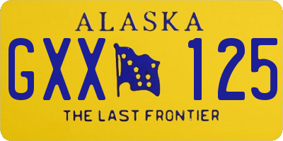 AK license plate GXX125