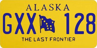 AK license plate GXX128