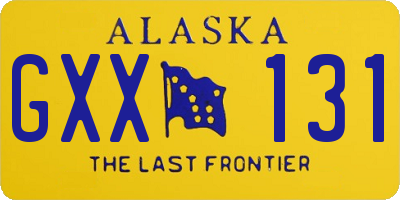 AK license plate GXX131