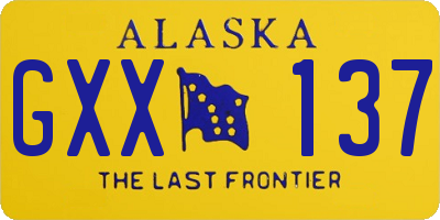 AK license plate GXX137