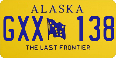 AK license plate GXX138