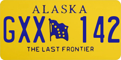 AK license plate GXX142