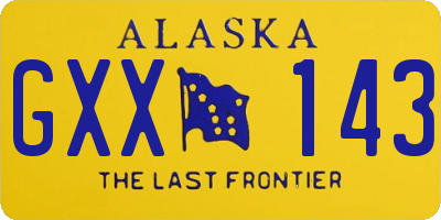 AK license plate GXX143