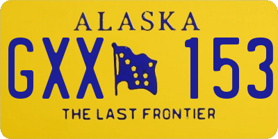 AK license plate GXX153