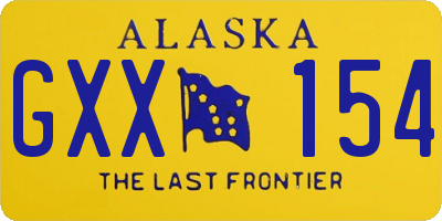 AK license plate GXX154