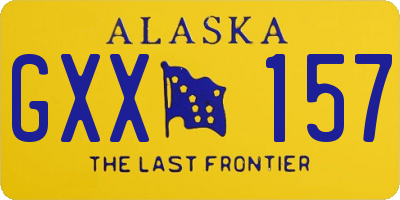 AK license plate GXX157