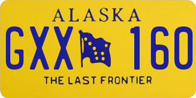 AK license plate GXX160