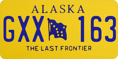AK license plate GXX163
