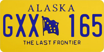 AK license plate GXX165