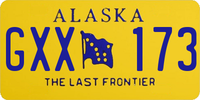AK license plate GXX173