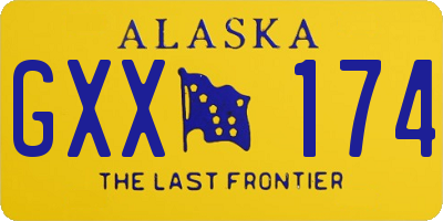 AK license plate GXX174