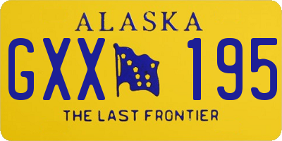 AK license plate GXX195