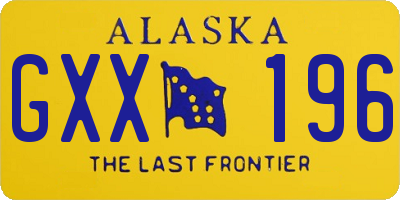 AK license plate GXX196
