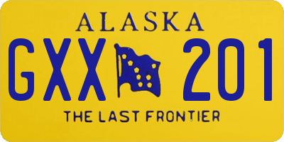 AK license plate GXX201
