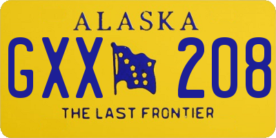 AK license plate GXX208